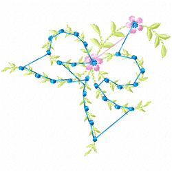 Flowers And Tree Embroidery Design 3